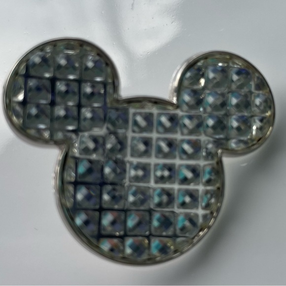 Disney Mickey Mouse Head Shaped Pin - NEW  - square like Crystals - Sparkles - Picture 3 of 4